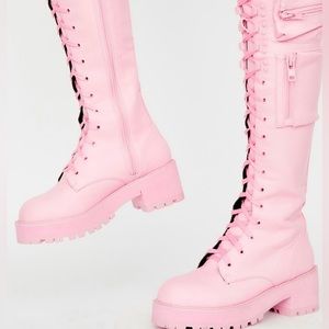 Brand New Dollz Kill Bubblegum Pink Combat Boots